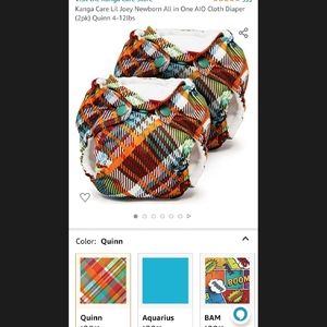 Kanga Care Lil Joey Newborn AIO Cloth Diapers 2 pack 4-12lbs